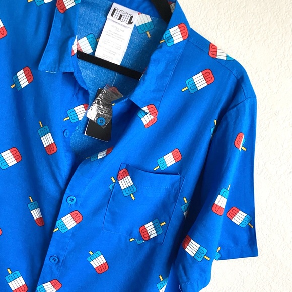 \IML\ NWT Men’s Popsicle Short Sleeve Button Down - Picture 2 of 14